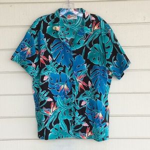 Vintage Hilo Hattie Hawaiian Shirt Sz Large